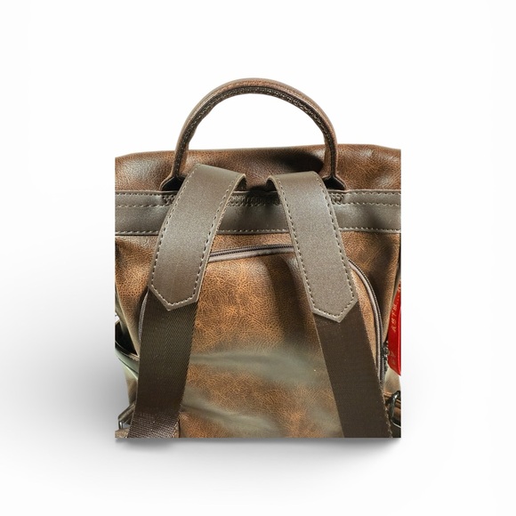 Cheruty Brown Women's Faux Leather Backpack - Picture 7 of 9